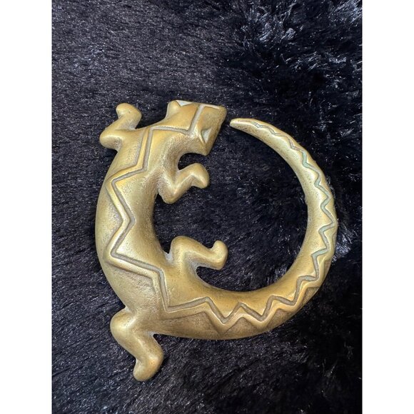 Vintage B Gatchell Brass Gecko/ Lizard  Door Handle Knocker 1997 - Picture 4 of 7